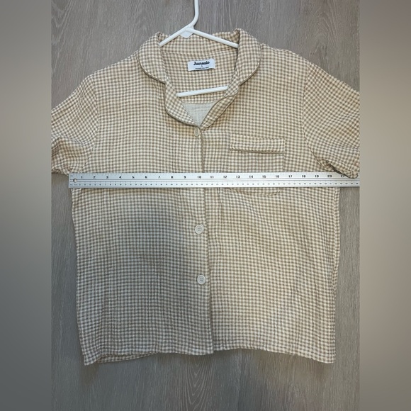 🇰🇷 juuneedu checkered plaid cotton pajama set - Picture 12 of 14